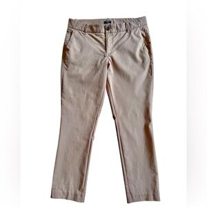 New J.Crew women's brown/tan chino pants or trousers 10 (M) 98% cotton Mid rise
